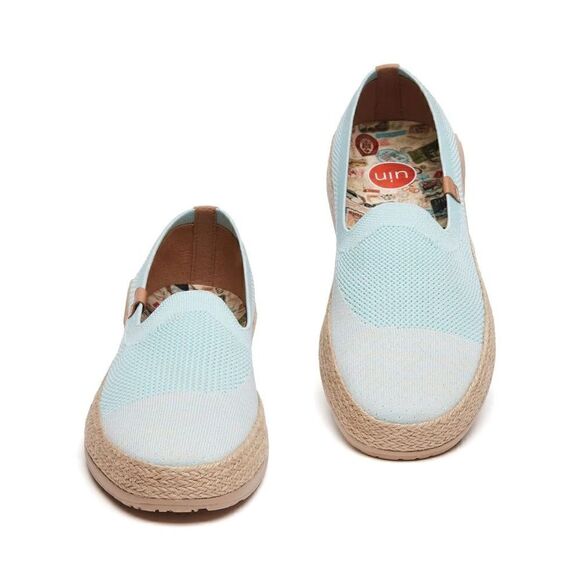 UIN Women's Espadrilles Knitted Lightweight Casual Shoes Marbella II(Azure Blue) - Picture 5 of 8